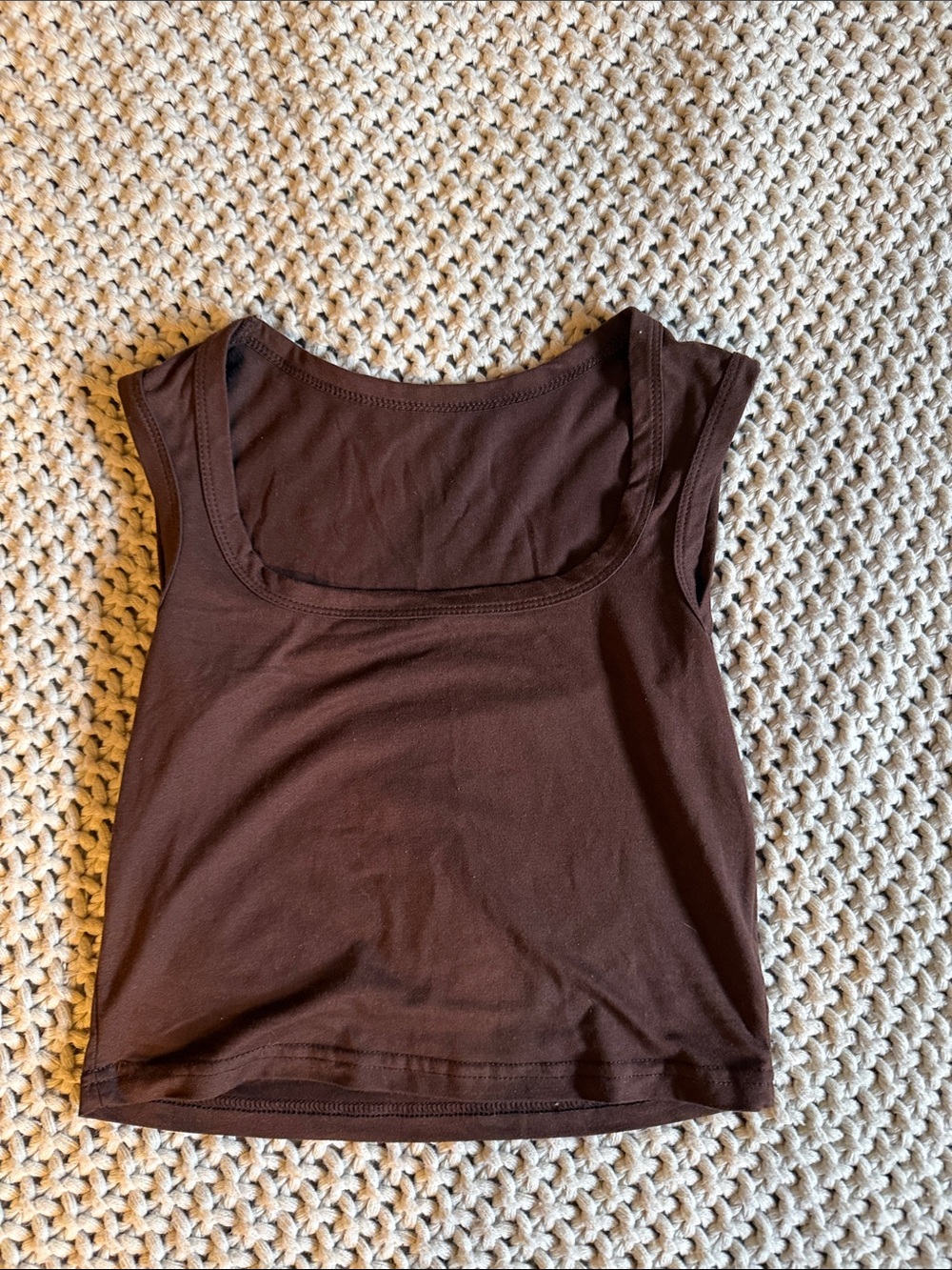 Women’s Brown Scoop Neck Tank Top